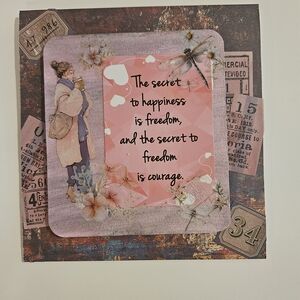 Inspirational Art Print with Pink and Brown Accents